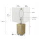 A&B Home Phosephro 10" x 21" Bundle of 20 Gold Rectangular Metal Base Table Lamp With White Square-Shaped Shade