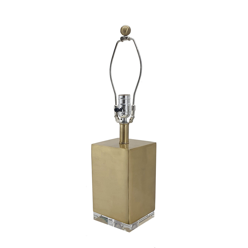 A&B Home Phosephro 10" x 21" Bundle of 20 Gold Rectangular Metal Base Table Lamp With White Square-Shaped Shade