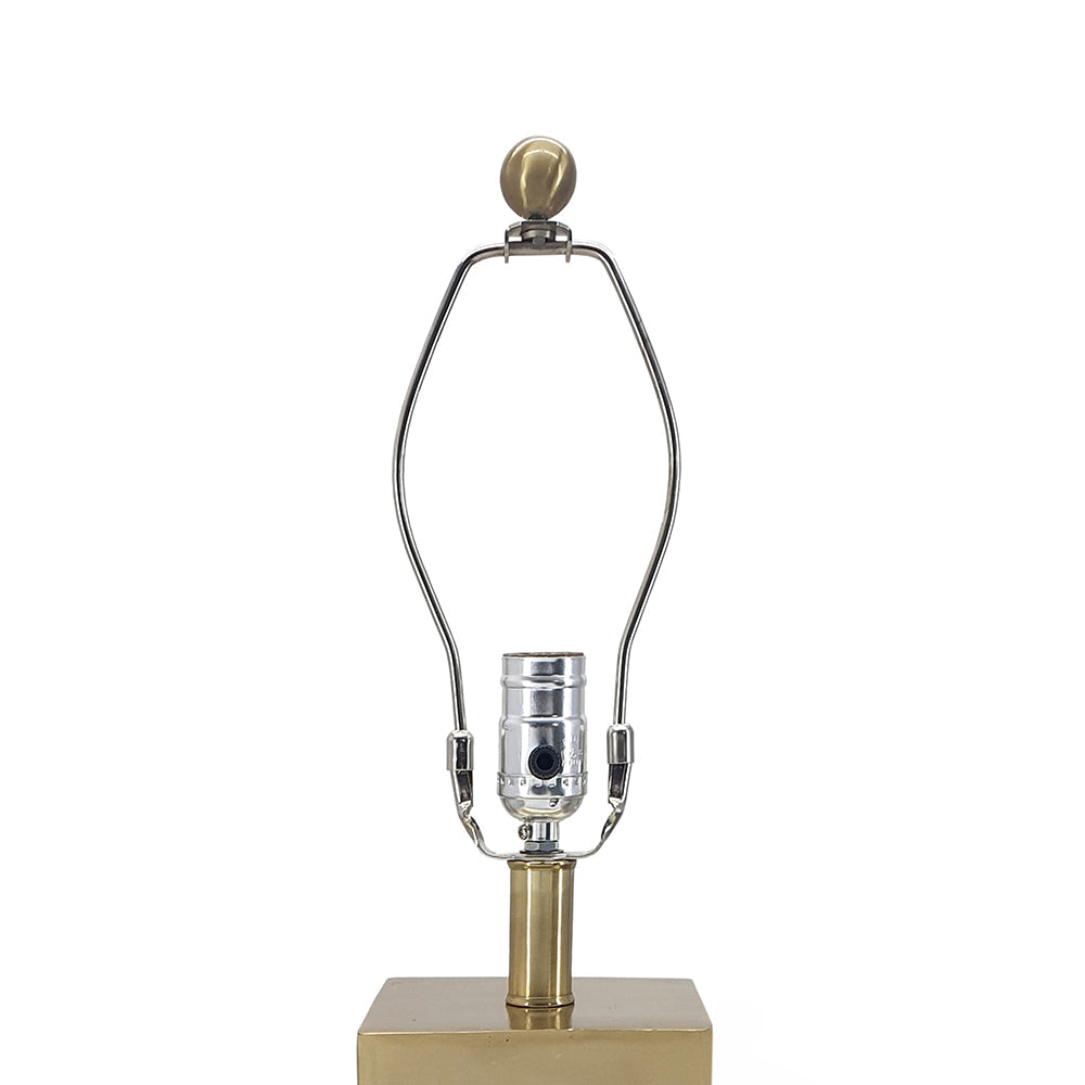 A&B Home Phosephro 10" x 21" Bundle of 20 Gold Rectangular Metal Base Table Lamp With White Square-Shaped Shade