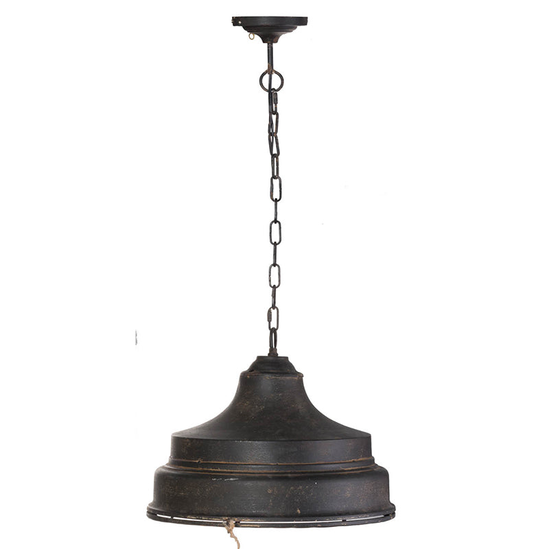 A&B Home Quillon 18" x 15" Cone-Shaped Antique Black Pendant Lighting