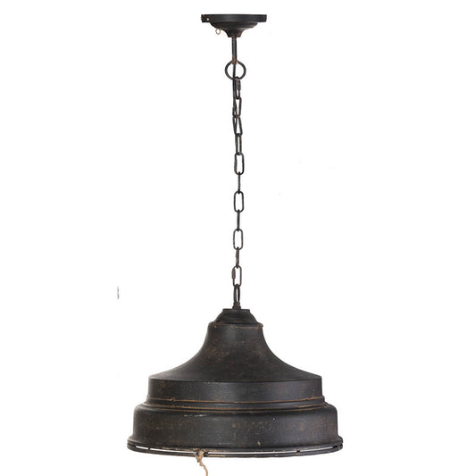 A&B Home Quillon 18" x 15" Cone-Shaped Antique Black Pendant Lighting
