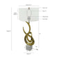 A&B Home Saga 15" x 32" Bundle of 12 Marble Base and Gold Aluminum Sculptured Table Lamp With White Drum Shade