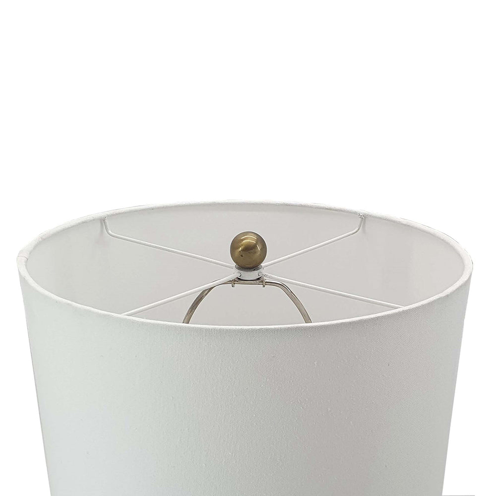A&B Home Saga 15" x 32" Bundle of 12 Marble Base and Gold Aluminum Sculptured Table Lamp With White Drum Shade