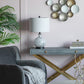 A&B Home Sarris 14" x 23" Bundle of 10 Round White and Gray Swirl Glass Table Lamp With White Drum Shade