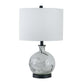 A&B Home Sarris 14" x 23" Bundle of 10 Round White and Gray Swirl Glass Table Lamp With White Drum Shade