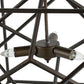 A&B Home Takio 19" x 25" 2-Light Geometric-Shaped Matte Black Metal Frame Chandelier