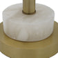 A&B Home Thelrin 13" x 28" Bundle of 15 White Alabaster and Gold Metal Frame Table Lamp