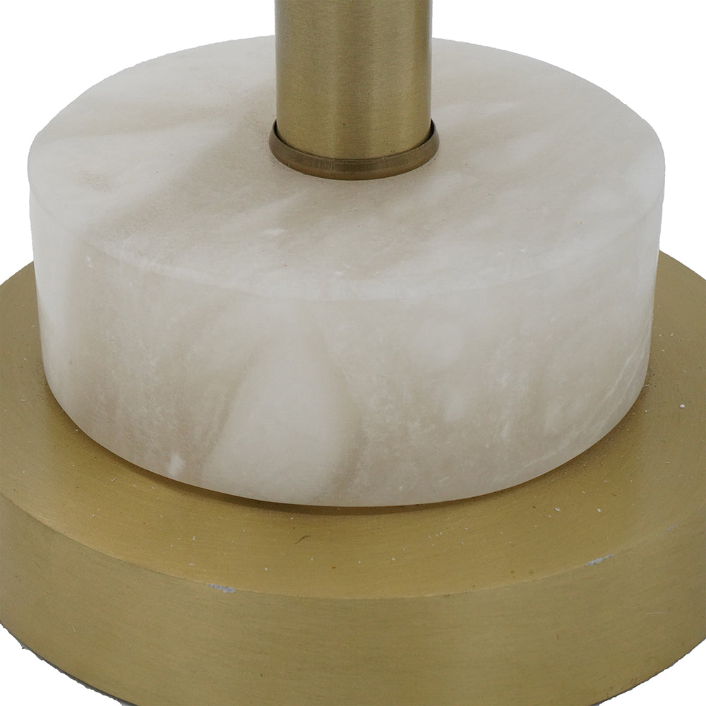 A&B Home Thelrin 13" x 28" Bundle of 15 White Alabaster and Gold Metal Frame Table Lamp
