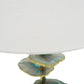 A&B Home Verdant 15" x 30" Bundle of 10 Blue Agate-Slice Table Lamp With White Marble Base