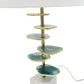 A&B Home Verdant 15" x 30" Bundle of 10 Blue Agate-Slice Table Lamp With White Marble Base