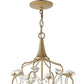 AF Lighting 19"D x 27"H Floral Chandelier - Cream, Gold