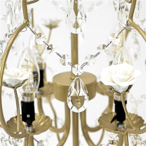 AF Lighting 19"D x 27"H Floral Chandelier - Cream, Gold