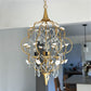 AF Lighting 19"D x 27"H Floral Chandelier - Cream, Gold