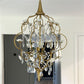 AF Lighting 19"D x 27"H Floral Chandelier - Cream, Gold