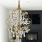 AF Lighting 19"D x 27"H Floral Chandelier - Cream, Gold