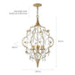 AF Lighting 19"D x 27"H Floral Chandelier - Cream, Gold