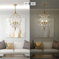 AF Lighting 19"D x 27"H Floral Chandelier - Cream, Gold