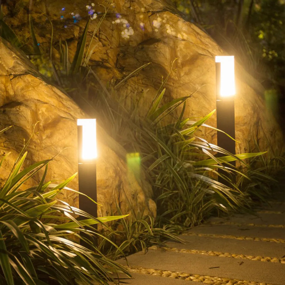 Abba Lighting 10W LED AC/DC 12V COB 3000K Aluminum Black Path Light