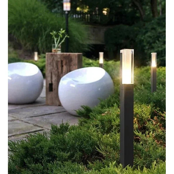 Abba Lighting 10W LED AC/DC 12V COB 3000K Aluminum Black Path Light