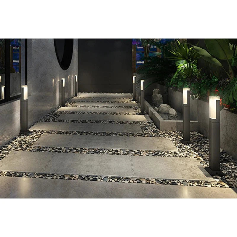 Abba Lighting 10W LED AC/DC 12V COB 3000K Aluminum Black Path Light