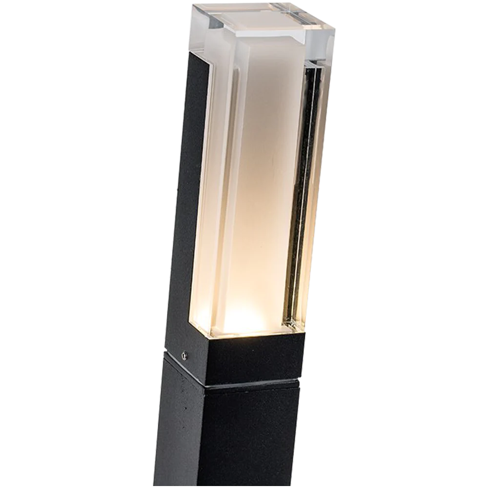 Abba Lighting 10W LED AC/DC 12V COB 3000K Aluminum Black Path Light