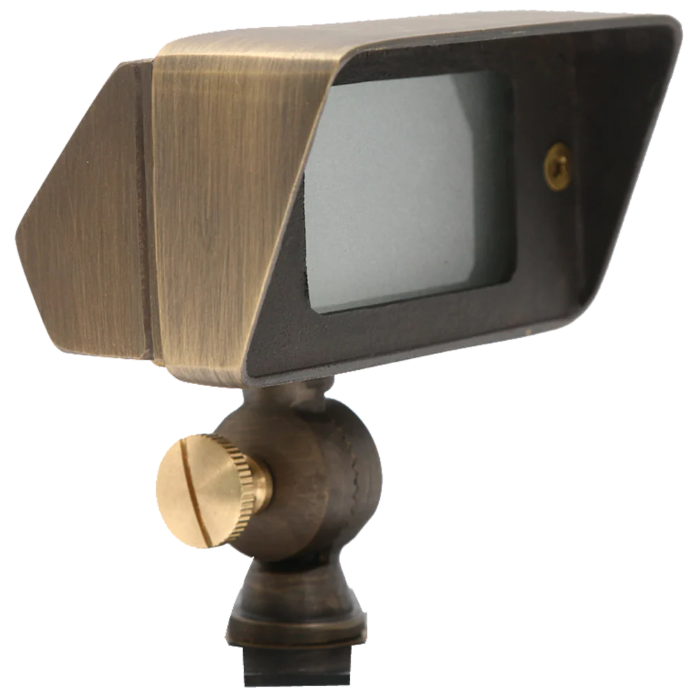 Abba Lighting 12V AC/DC G4 Brass Flood Light