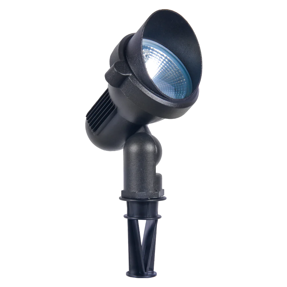Abba Lighting 15W AC 12V COB 45° Beam Angle IP65 Aluminum Black RGB Spot Light