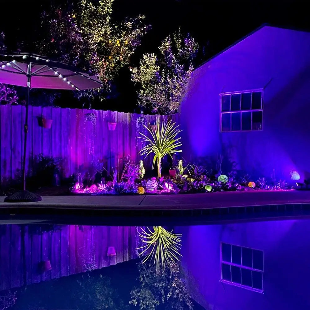 Abba Lighting 15W AC 12V COB 45° Beam Angle IP65 Aluminum Black RGB Spot Light