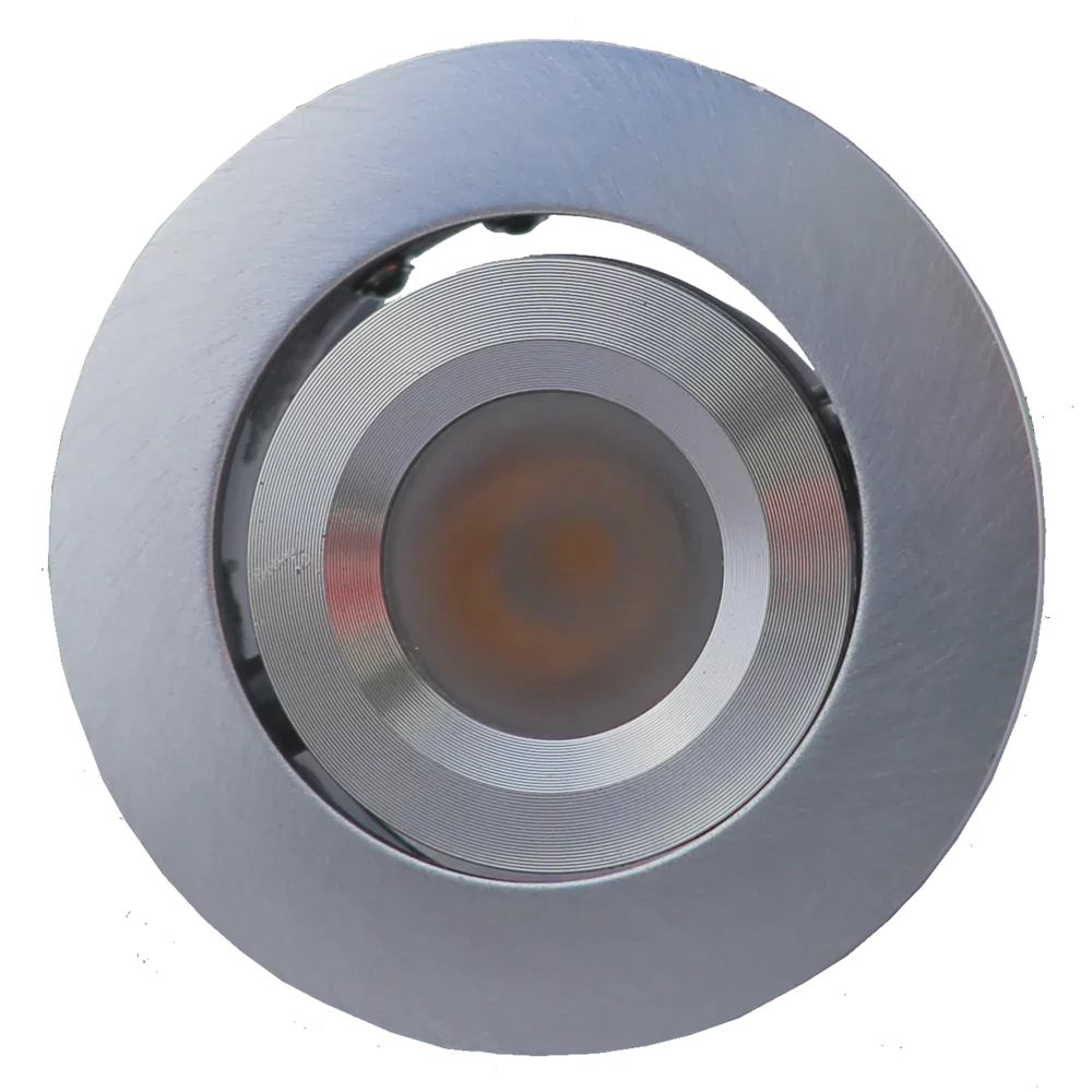 Abba Lighting 1W DC 12V LED Round 3000K Stainless Steel Puck/Cabinet Light