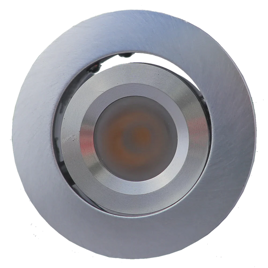 Abba Lighting 1W DC 12V LED Round 3000K Stainless Steel Puck/Cabinet Light