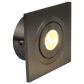 Abba Lighting 1W LED DC 12V COB LED Square 3000K Black Puck/Cabinet Light