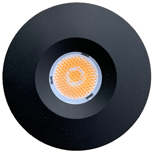 Abba Lighting 1.5W DC 12V LED Round 3000K Black Puck/Cabinet Light