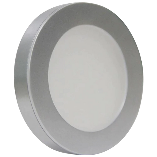 Abba Lighting 1.8W LED DC 12V COB LED Round 5000K Stainless Steel Puck/Cabinet Light