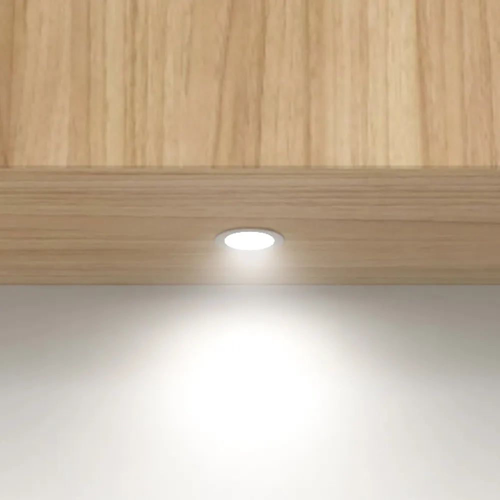 Abba Lighting 1.8W LED DC 12V COB LED Round 5000K White Puck/Cabinet Light