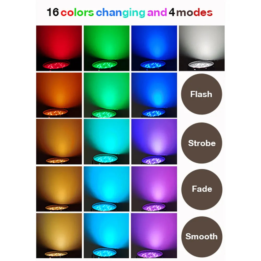 Abba Lighting 30W AC 12V 3030 LED Aluminum Black RGBW Spot Light