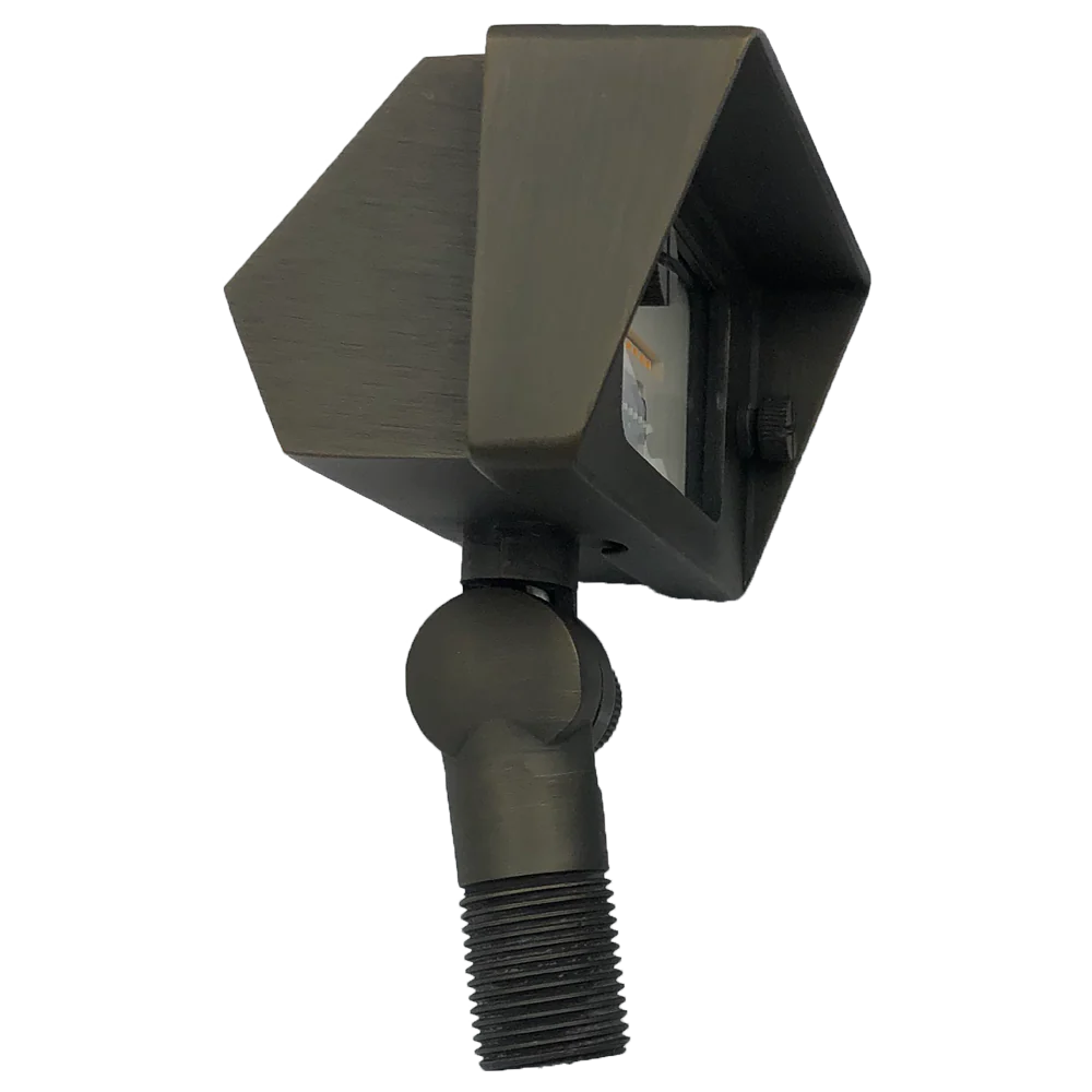 Abba Lighting 5W AC/DC 12V LED 3000K Brass Flood Light