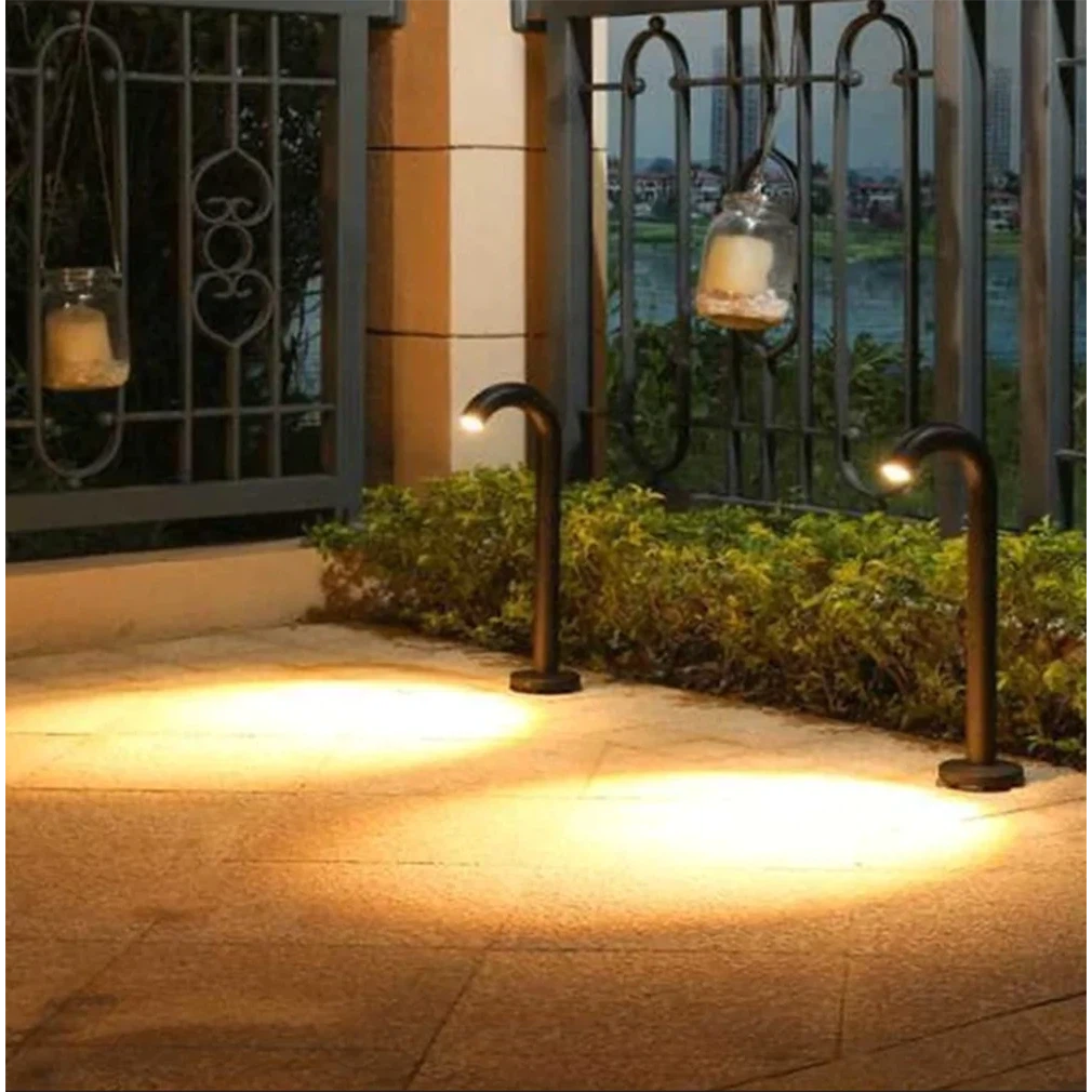 Abba Lighting 5W LED AC/DC 12V COB 3000K 500LM Aluminum Black Path Light