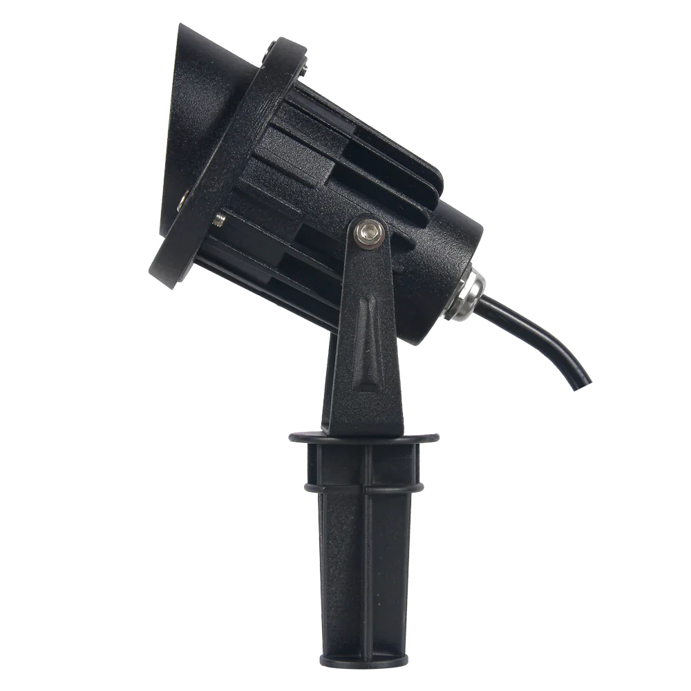 Abba Lighting 7W AC/DC 12V COB IP65 4000K Aluminum Black Spot Light