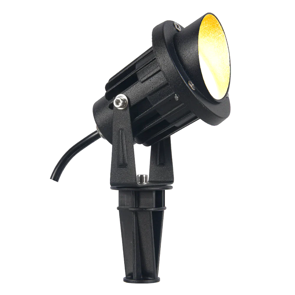Abba Lighting 7W AC/DC 12V COB IP65 4000K Aluminum Black Spot Light