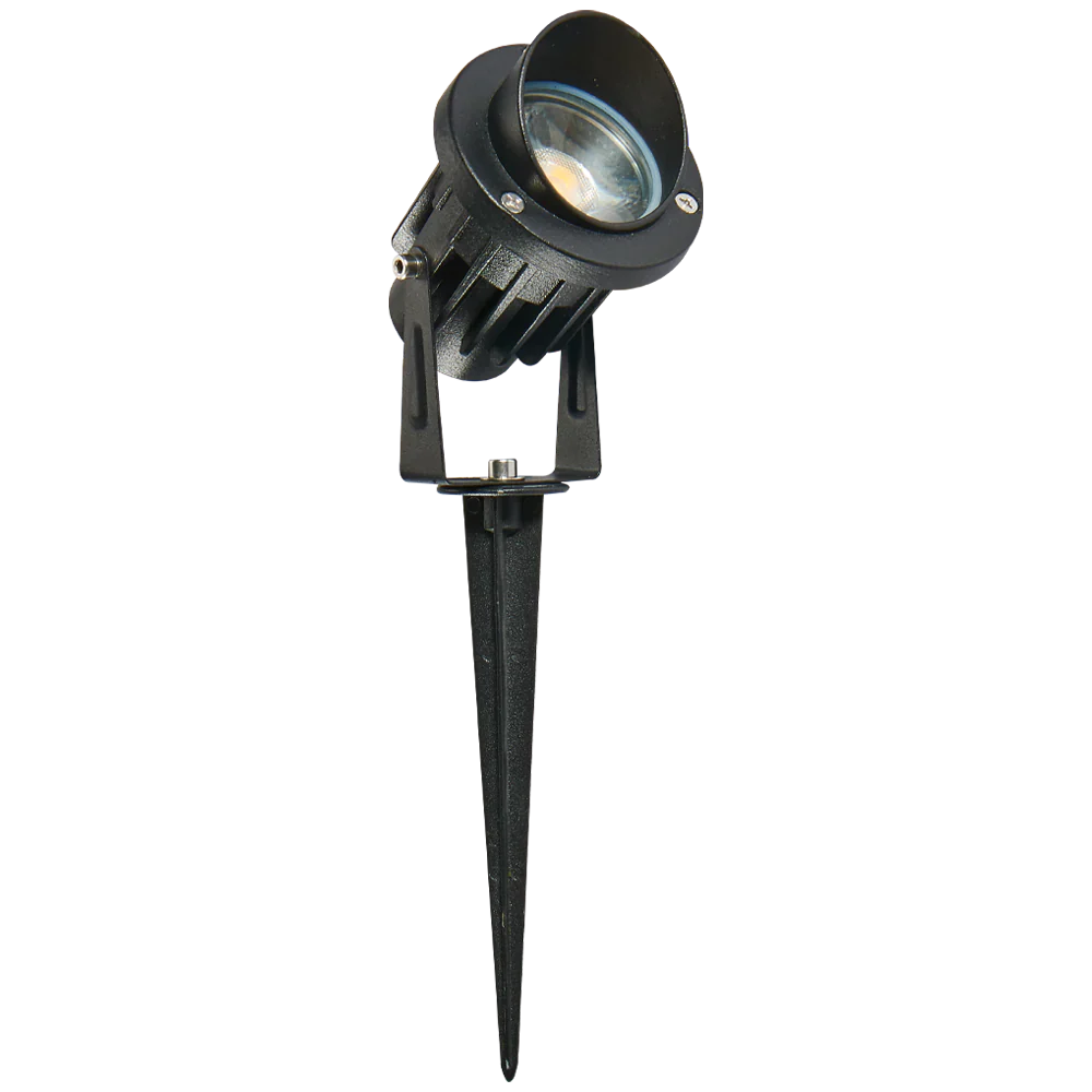 Abba Lighting 7W AC/DC 12V COB IP65 4000K Aluminum Black Spot Light