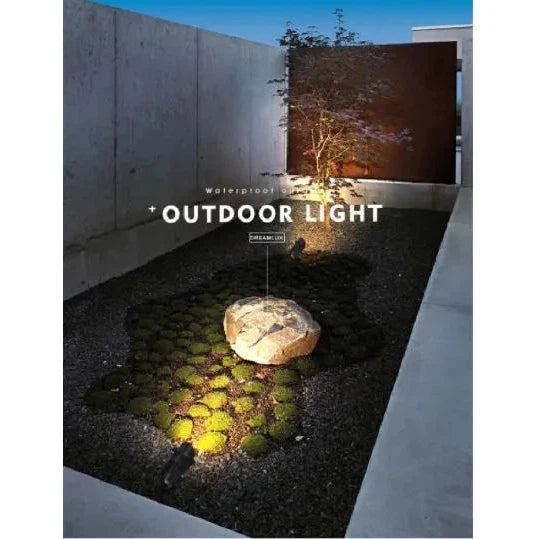 Abba Lighting 7W AC/DC 12V COB IP65 4000K Aluminum Black Spot Light