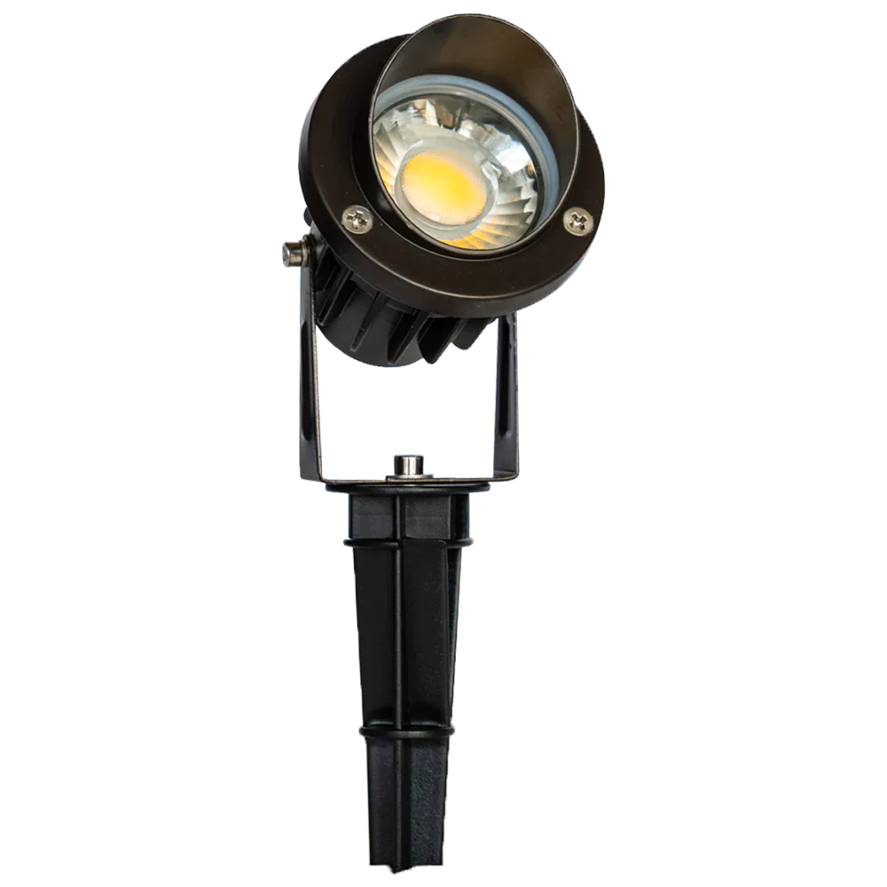 Abba Lighting 7W AC/DC 12V COB IP65 4000K Aluminum Black Spot Light