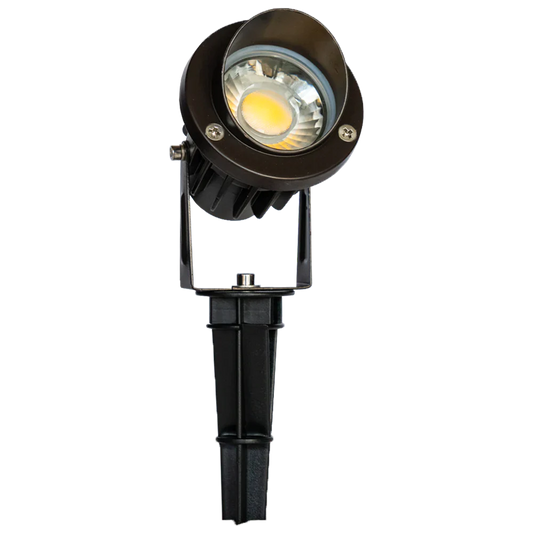 Abba Lighting 7W AC/DC 12V COB IP65 4000K Aluminum Black Spot Light