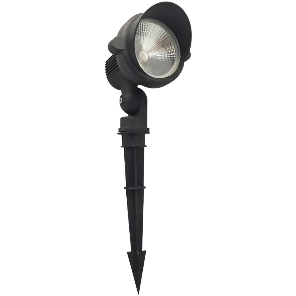 Abba Lighting 9W COB AC/DC 12V IP65 3000K 550 LM Aluminum Black Spot Light