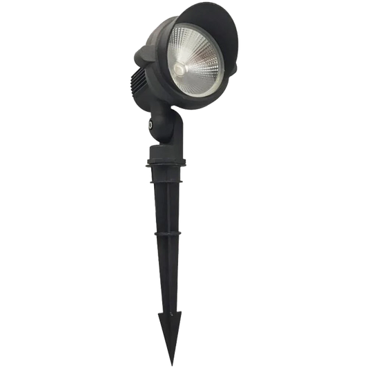 Abba Lighting 9W COB AC/DC 12V IP65 3000K 550 LM Aluminum Black Spot Light