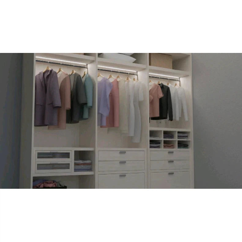 Abba Lighting Aluminum Rectangular Channel LED Strip Light Black Cover End Caps