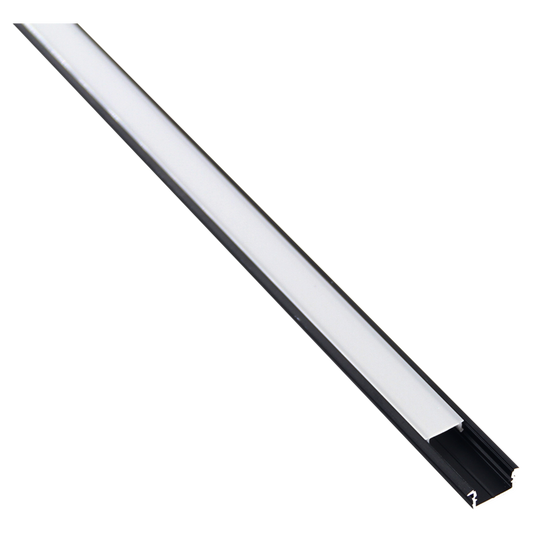 Abba Lighting Aluminum Rectangular Channel LED Strip Light Black Cover End Caps