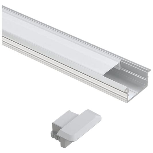 Abba Lighting Aluminum Rectangular Channel LED Strip Light Cover End Caps