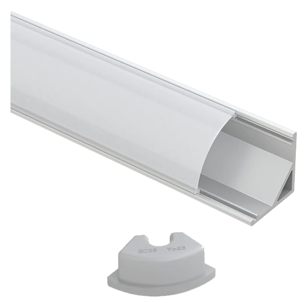 Abba Lighting LED Strip Light Cover End Caps Corner 0.63"W Aluminum Channel