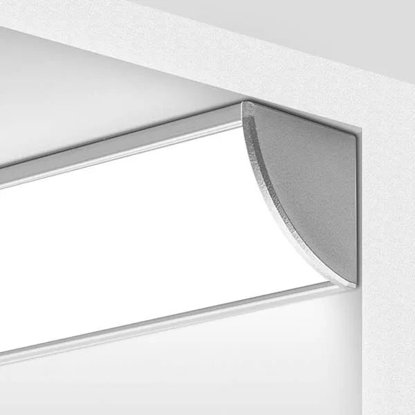 Abba Lighting LED Strip Light Cover End Caps Corner 0.63"W Aluminum Channel